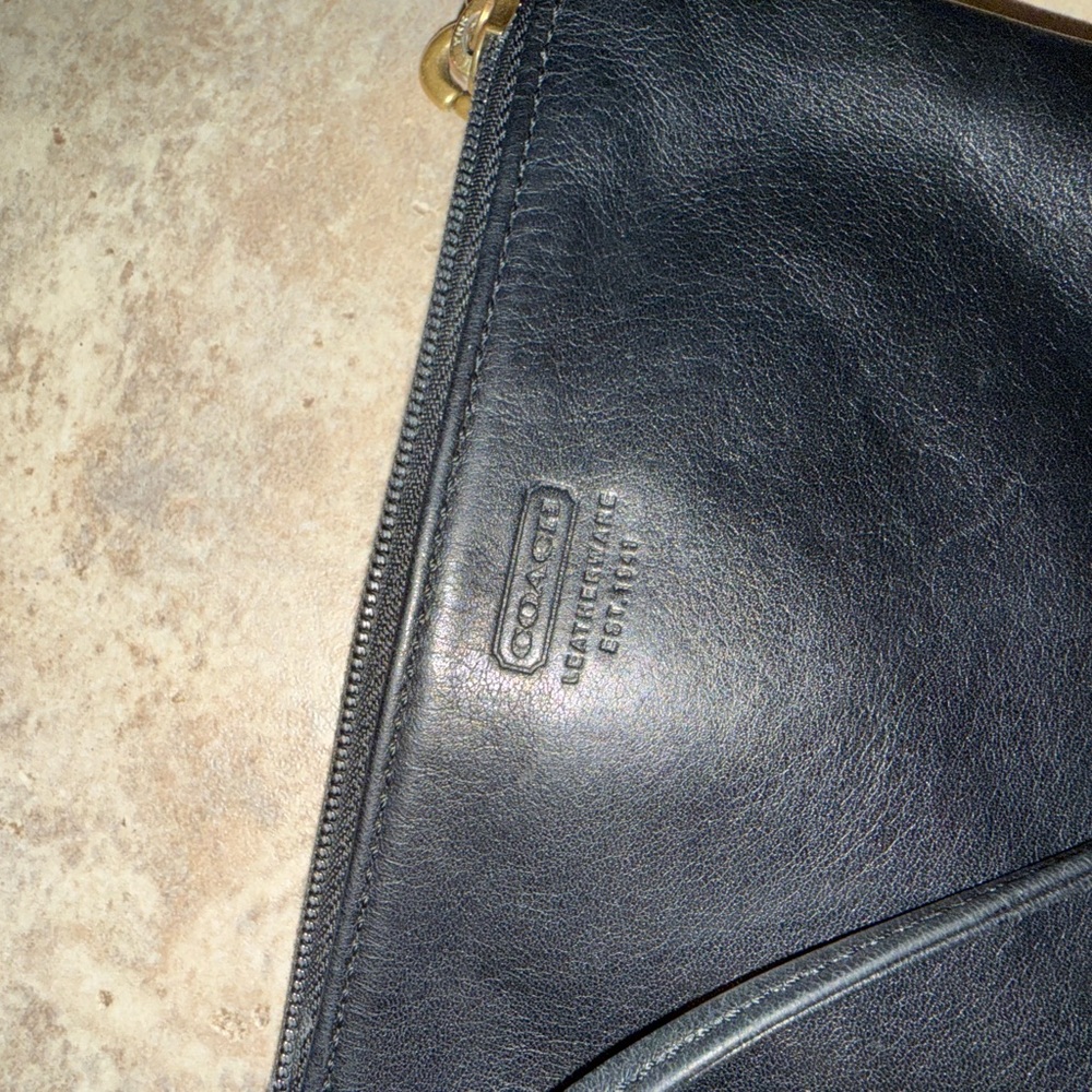 Coach Black Leather Wristlet